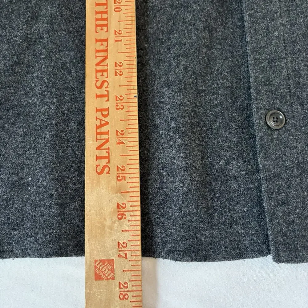Vintage Banana Republic Wool Blend Button Up Shirt Gray Men’s Size Medium